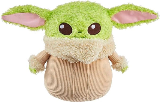 Mattel Star Wars Grogu Plush 12-inch Toy Figure, Soft 'n Fuzzy Character Doll with Sounds
