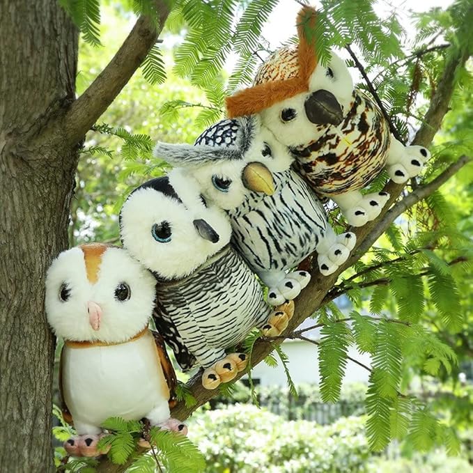 New Simulation Owl Plush Toy Cute Bird Animals Doll Baby A,20cm/ 7inch)
