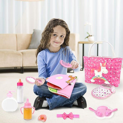 BNUZEIYI Baby Doll Accessories -Baby Doll Feeding and Caring Set 14-16 Inch 18 Inch