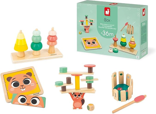 Janod Toy Box - 4 Piece Subscription Learning Set 36 Months+ J04066