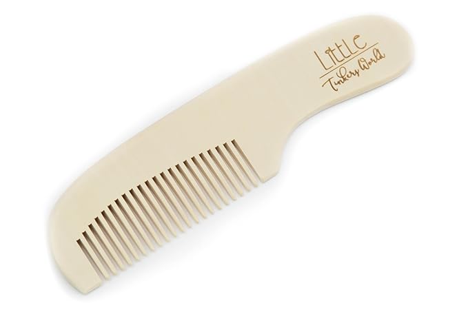 Wooden Hair Brush and Comb Set (4-Piece) for Newborns and Toddlers | Ideal for Cradle Cap | Massage and Scalp Bristles | Perfect Baby Registry Gift