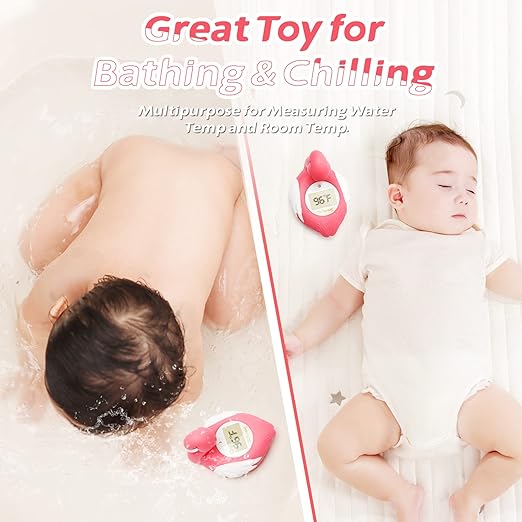 Doli Yearning Upgrade Flamingo Baby Bath Thermometer Toddlers Bath Temperature Thermometer Safety Floating Toy Bathtub Thermometer ℃/℉