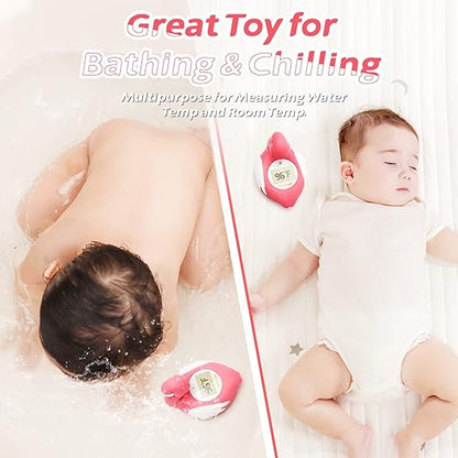 Doli Yearning Upgrade Flamingo Baby Bath Thermometer Toddlers Bath Temperature Thermometer Safety Floating Toy Bathtub Thermometer ℃/℉