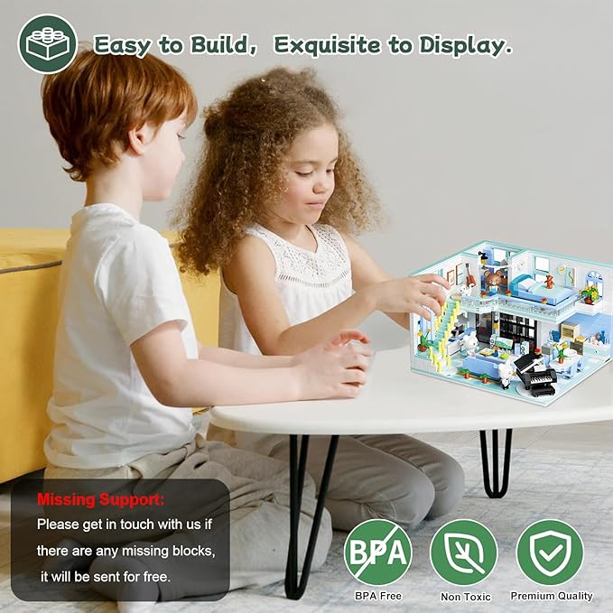 Friends House Building Block Set, Bear Room Small Brick Model 8+ 1165