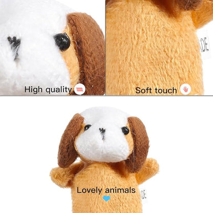 16pcs Finger Puppets Cartoon Animal Plush Finger Puppets Set Cute Dolls for Children, Story Time