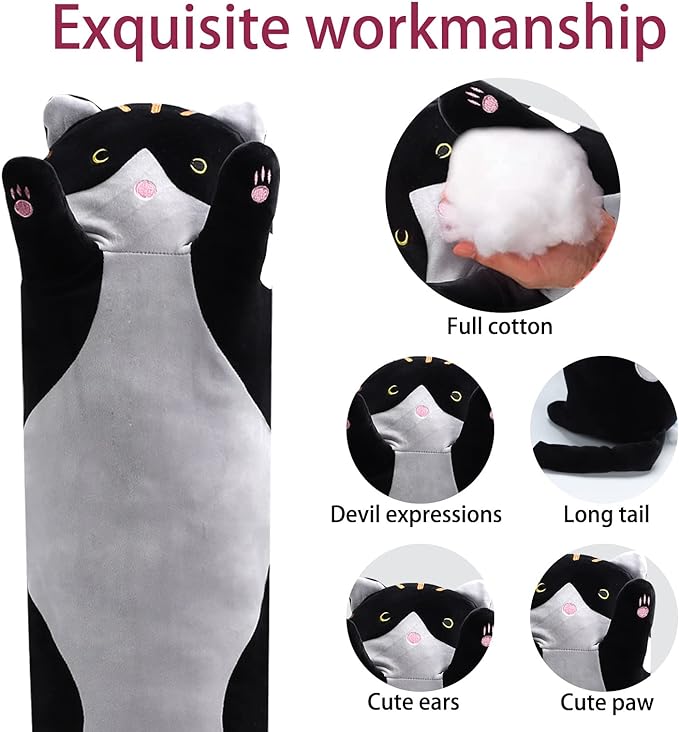 shangman Lovely Plush Cat Doll Cute Cartoon Soft Stuffed Kitten 70cm/27.5in)