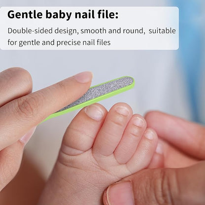Baby Nail Clippers Kit Baby Grooming Set with Nail Clippers, Scissors, Nail File & Tweezers Baby Care Kit Fingernail Cutter for Baby,Newborn,Infant,Toddler,Kid(Green)