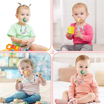 Silicone Pacifier Clip, 2 Pack Pacifier Holder for Boys and Girls