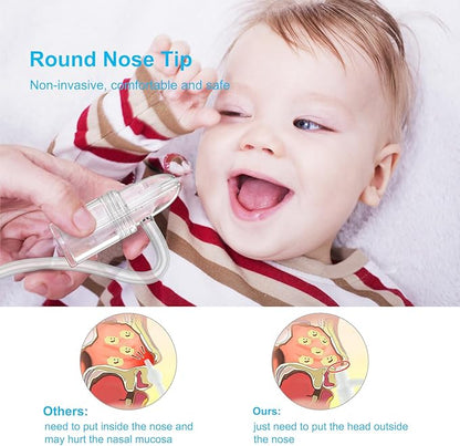 Baby Nasal Aspirator with Powerful Hand Pump & Non-invasive Nose Tip, Quiet & Comfortable Nose Suction for Baby (3 Fingers