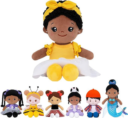 OUOZZZ Soft Black Baby Dolls for Girls - First African 12"
