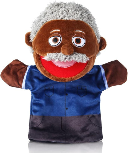 1 Pcs Family Hand Puppets 12 Inch Grandparents Mom Dad