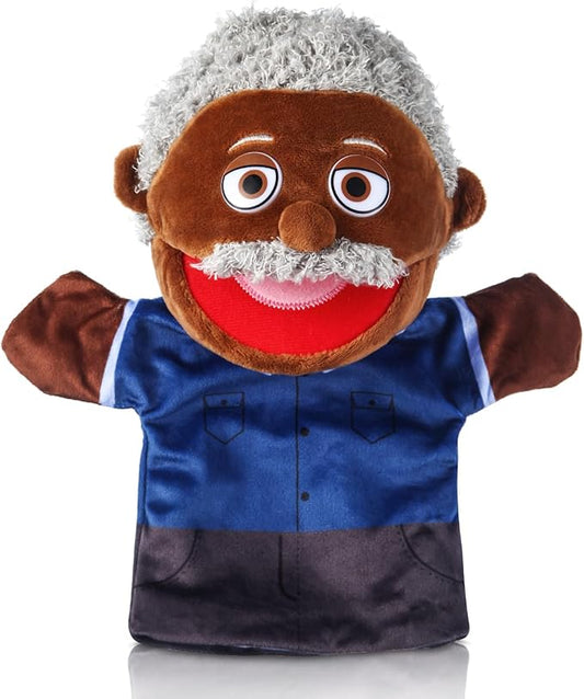 1 Pcs Family Hand Puppets 12 Inch Grandparents Mom Dad