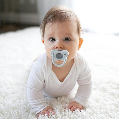 Dr. Brown's HappyPaci 100% Silicone Baby Pacifier, Contoured One-Piece Design 0-6m, BPA-Free, 3 Pack