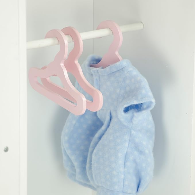 Olivia's Little World Little Princess Baby Doll Two-Sided Wooden Baby Doll Changing Station with Storage Shelves, Closet