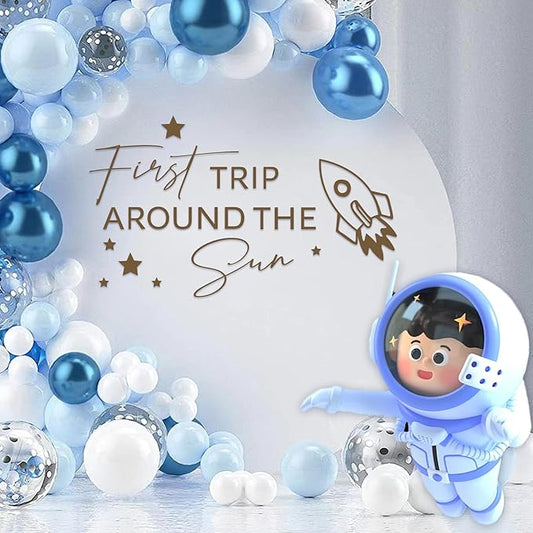 SANDOO First Trip Around The Sun Decal for Balloon Arch 1st Birthday