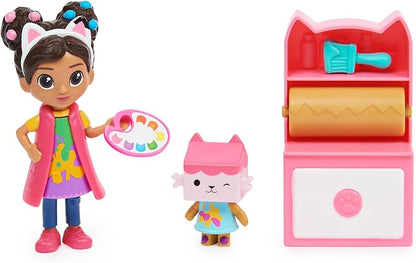 Gabby’s Dollhouse, Art Studio Set with 2 Toy Figures 2 Accessories, 3 and