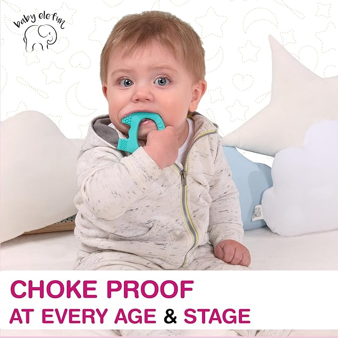 Teething Toys for Babies Age 0 to 12 Months - Baby Elefun 5X Pain Relief Smart Teether
