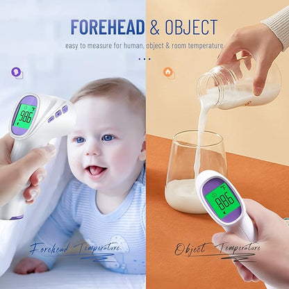 No-Touch Thermometer for Adults and Kids, Digital Thermometer with Fever Alarm