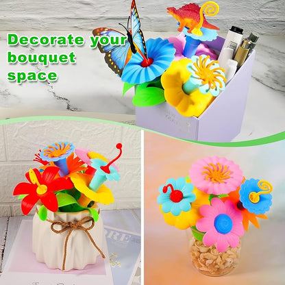 Birthday Toys Gifts for 2 3 4 5 6 Years Old Toddlers Boys Girls (167PCS), Dinosaur Flower Garden Building Blocks 2+
