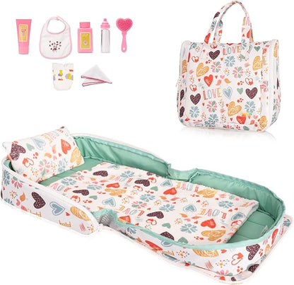 Baby Doll Bed - Portable Doll Bassinet 21 inches