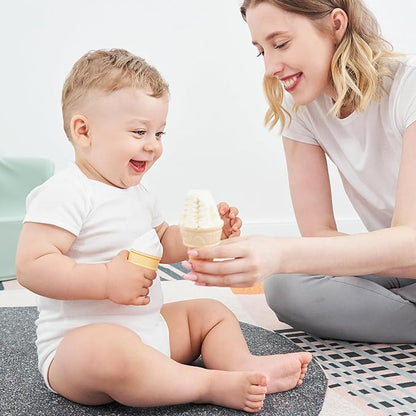 Smily Mia Freezer Teether for Babies 12-18Months,Freezable Ice Cream Toy for 6-12Months Babies 3-6Months for