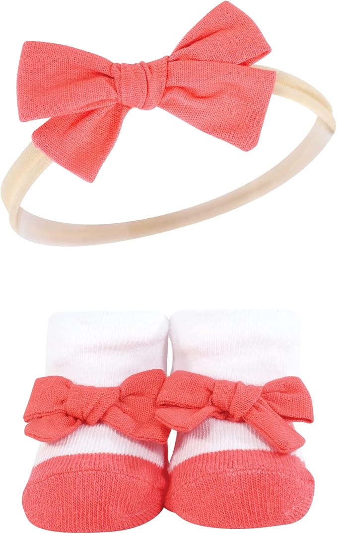 Hudson Baby Girl's Headband and Socks Giftset