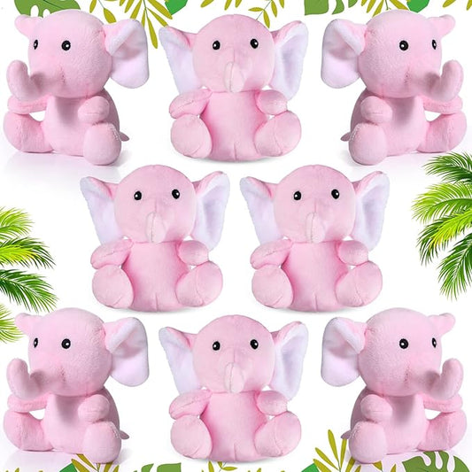 HyDren 8 Pcs Plush Mini Elephant Stuffed Animal Toys 4