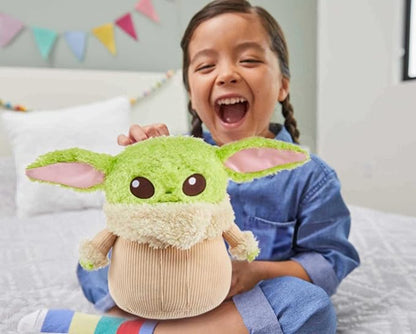Mattel Star Wars Grogu Plush 12-inch Toy Figure, Soft 'n Fuzzy Character Doll with Sounds