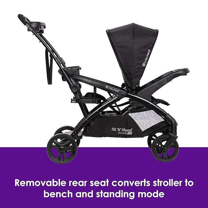 Baby Trend Sit N' Stand® Double 2.0 Stroller, Dash Black