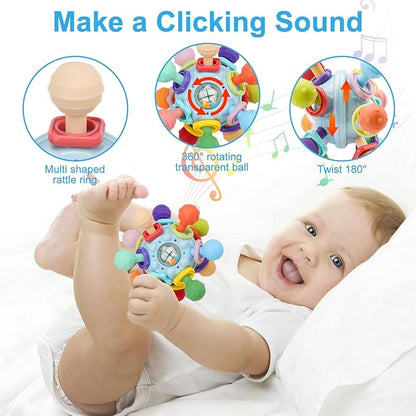 TOHIBEE Baby Montessori Sensory Toys for 0-6 6-12 Months, Food Grade Teething Toys for Babies 0 3 6 9 12 18 Months 1 2