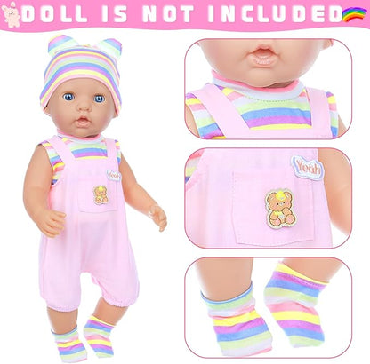 Baby Doll Carrier for 16-18 Inch Dolls,Baby Doll Carrier Backpack with Baby Doll Clothes and Accessories Included Baby Carrier for Little Girl