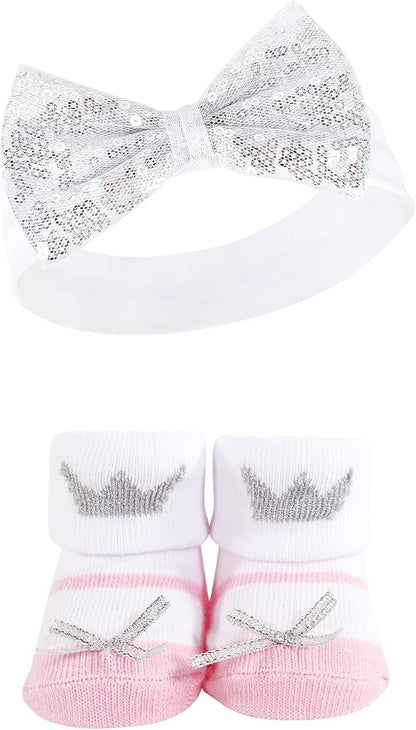 Hudson Baby baby-girls Headband and Socks Set