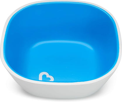 Munchkin® Color Me Hungry 7pc Toddler Feeding Supplies Set, Includes Plates, Bowl, Open Cup and Utensils in a Gift Box, Blue
