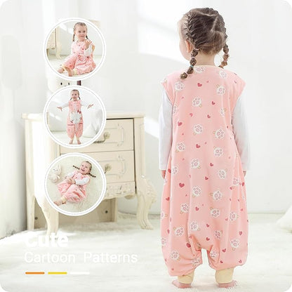Baby Sleeping Sack Sleeveless, Toddler Sleeping Bag with Legs