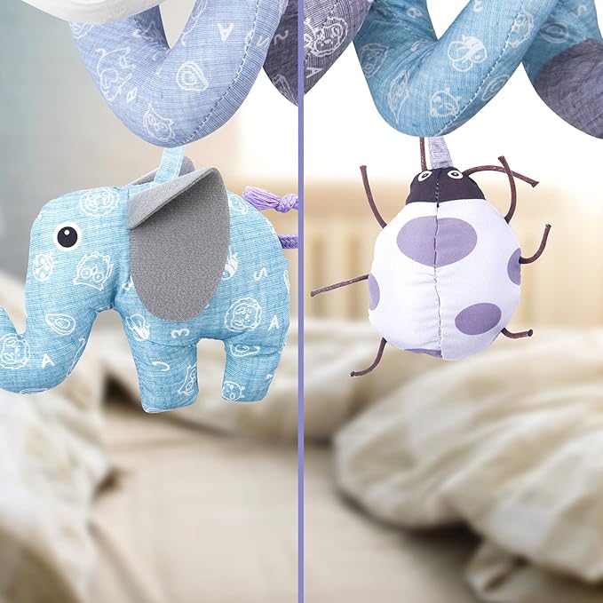 Car Seat Toys, Infant Baby Spiral Activity Hanging Toys