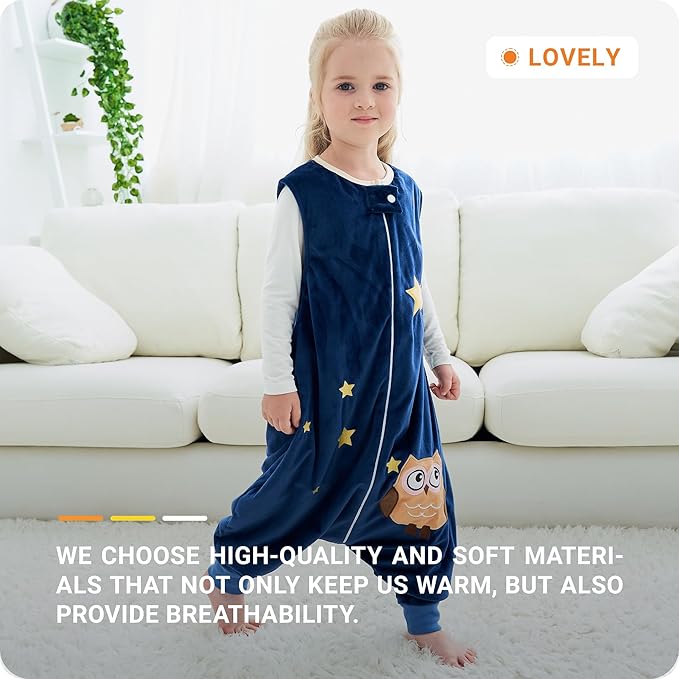 Baby Sleeping Sack Sleeveless, Toddler Sleeping Bag with Legs
