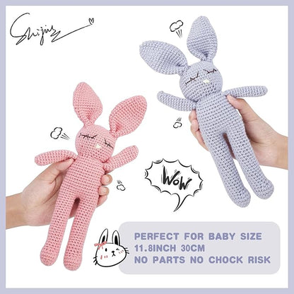 Moni's Choice Stuffed Animal Baby Bunny Rabbit Plush Knitted Doll