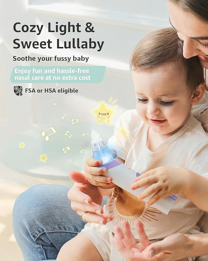 GROWNSY Nasal Aspirator for Baby, Electric Baby Nose Sucker 3 Silicone