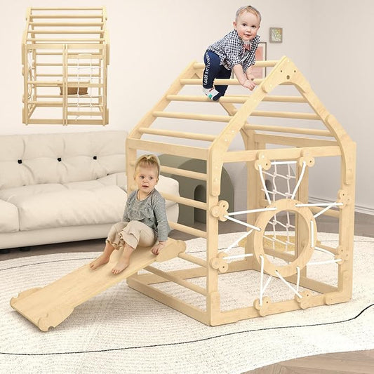 Indoor Toddler Climbing Toys, Pikler Triangle Set