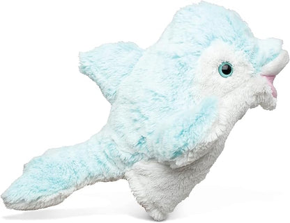 DolliBu Dolphin Plush Hand Puppet for Kids - Soft Plush