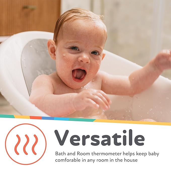 Nuby Bath and Room Digital Thermometer - Baby Thermometer for Safe and Cozy Bath and Room Temperatures
