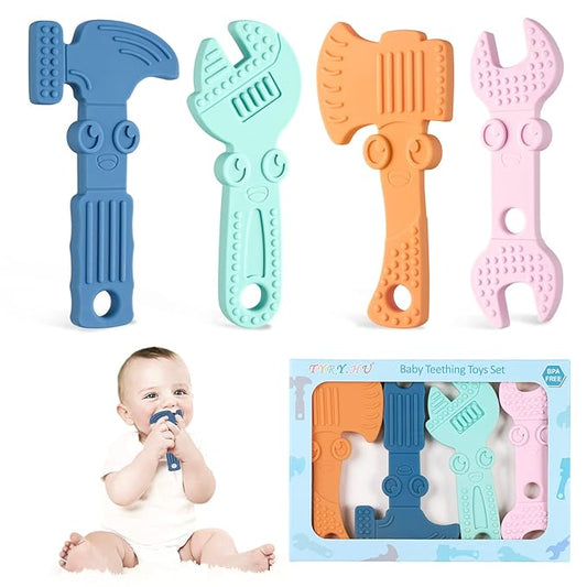 TYRY.HU Baby Teething Toys for Babies, Baby Teether Toys 4 Packs