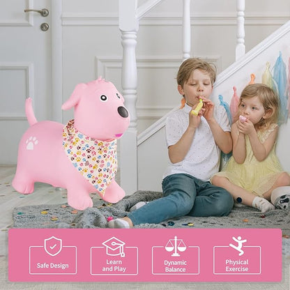 INPANY Bouncy Dog Hopper for Toddlers-Hopping/Bouncing/Bounce hoppers, Jumping Toys 2, 3, 4, 5