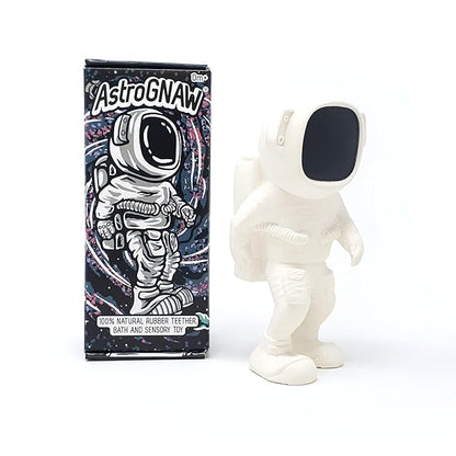 AstroGNAW (White) Natural Rubber Baby Toy for Teething, Bath time