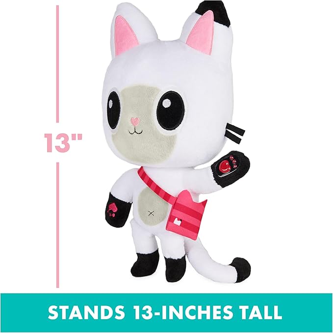 Gabby's Dollhouse, 13-inch Talking Pandy Paws Plush Toy with Lights 10 Sounds