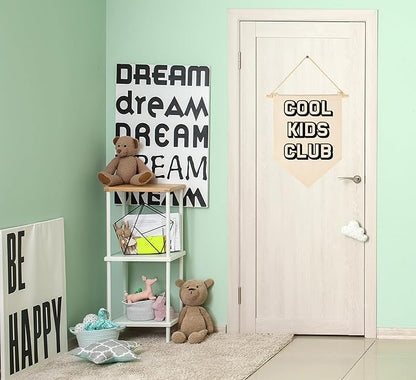 Cool Kids Club-Flag Sign Art Gifts for Baby Newborn Boys