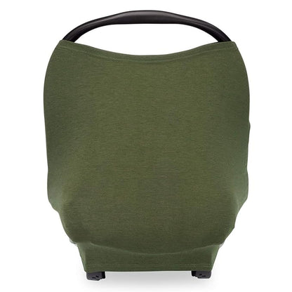 Parker Baby 4 in 1 Car Seat Cover for Girls and Boys - Stretchy Carseat Canopy, Nursing Cover, Grocery Cart Cover, High Chair Cover - “Pine”