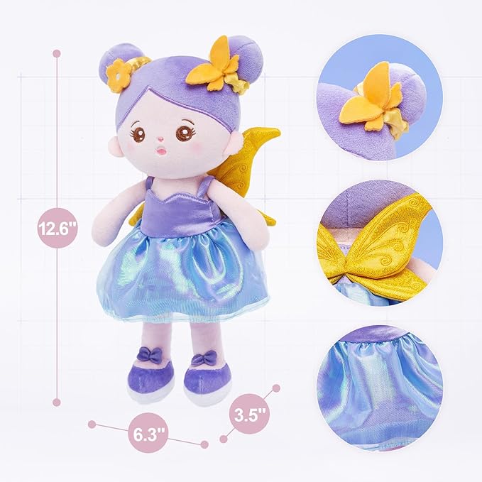 OUOZZZ 13" Soft Baby Doll Gift- Fairy Dolls My First 1 Year