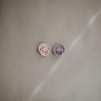 FRIGG Daisy Natural Rubber Baby Pacifier | Made in Denmark 0-6 Months) 2-Pack