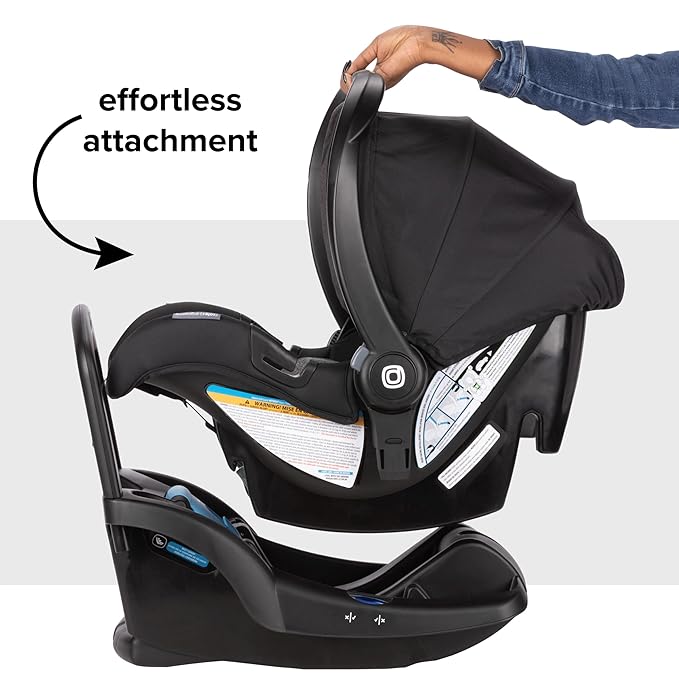 Diono Quantum 4 3-in-1 Travel System with LiteClik 30 R SafePlus Infant Car Seat and Base, Rear-Facing for Infants 4-30lbs, Includes Infant Car Seat Folding Stroller and Toddler Seat (Black Jet)